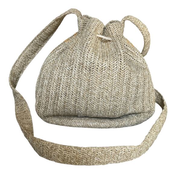 MW Most Wanted Straw Bucket Bag Boho Crossbody - Picture 7 of 16